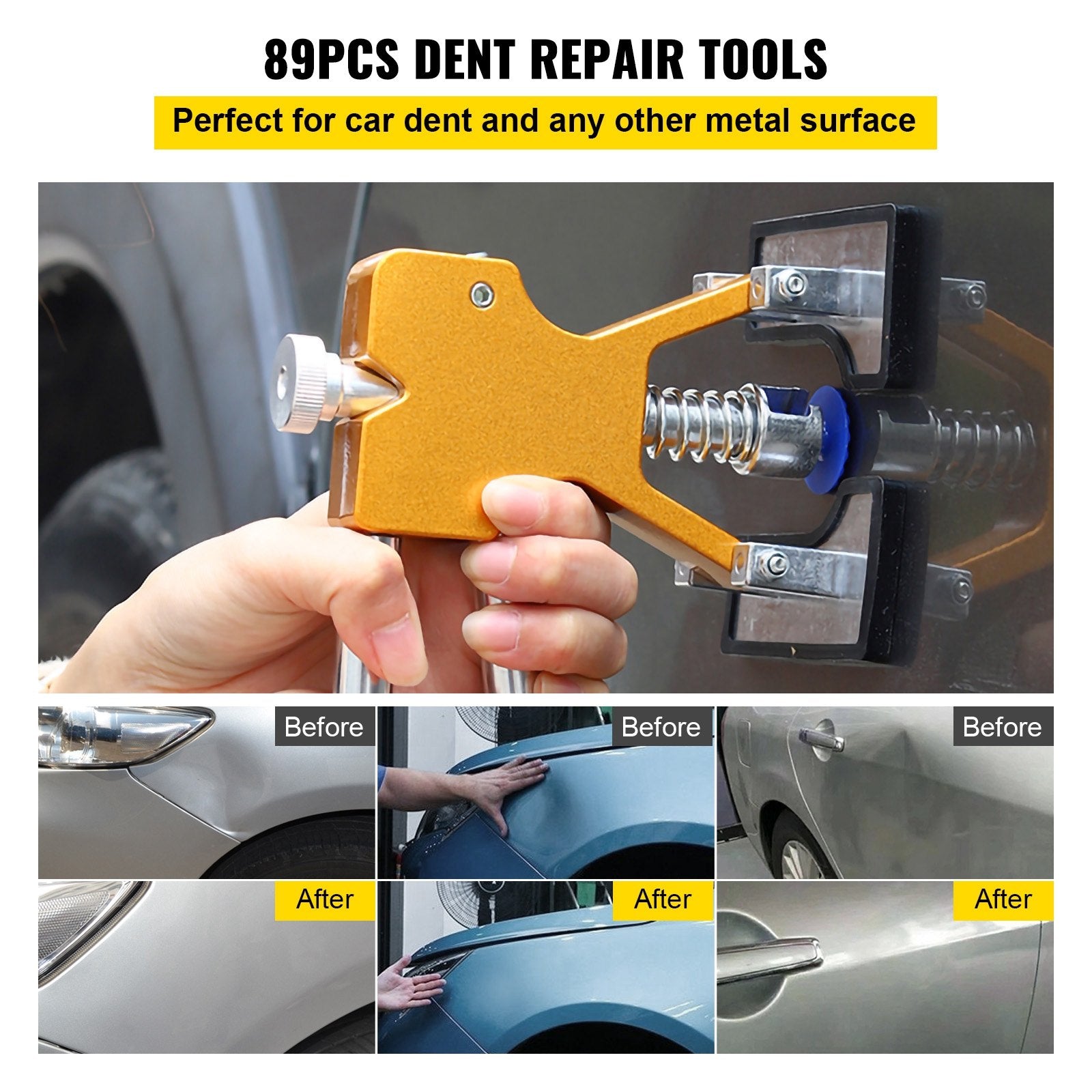 Putty Knives, Scrapers & Chisels: VEVOR Paintless Dent Removal Rods Stainless Steel Rod Tool Kit 89pcs Dent Repair