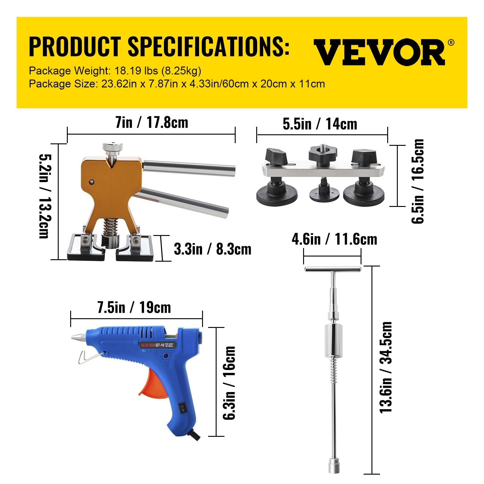 Putty Knives, Scrapers & Chisels: VEVOR Paintless Dent Removal Rods Stainless Steel Rod Tool Kit 89pcs Dent Repair