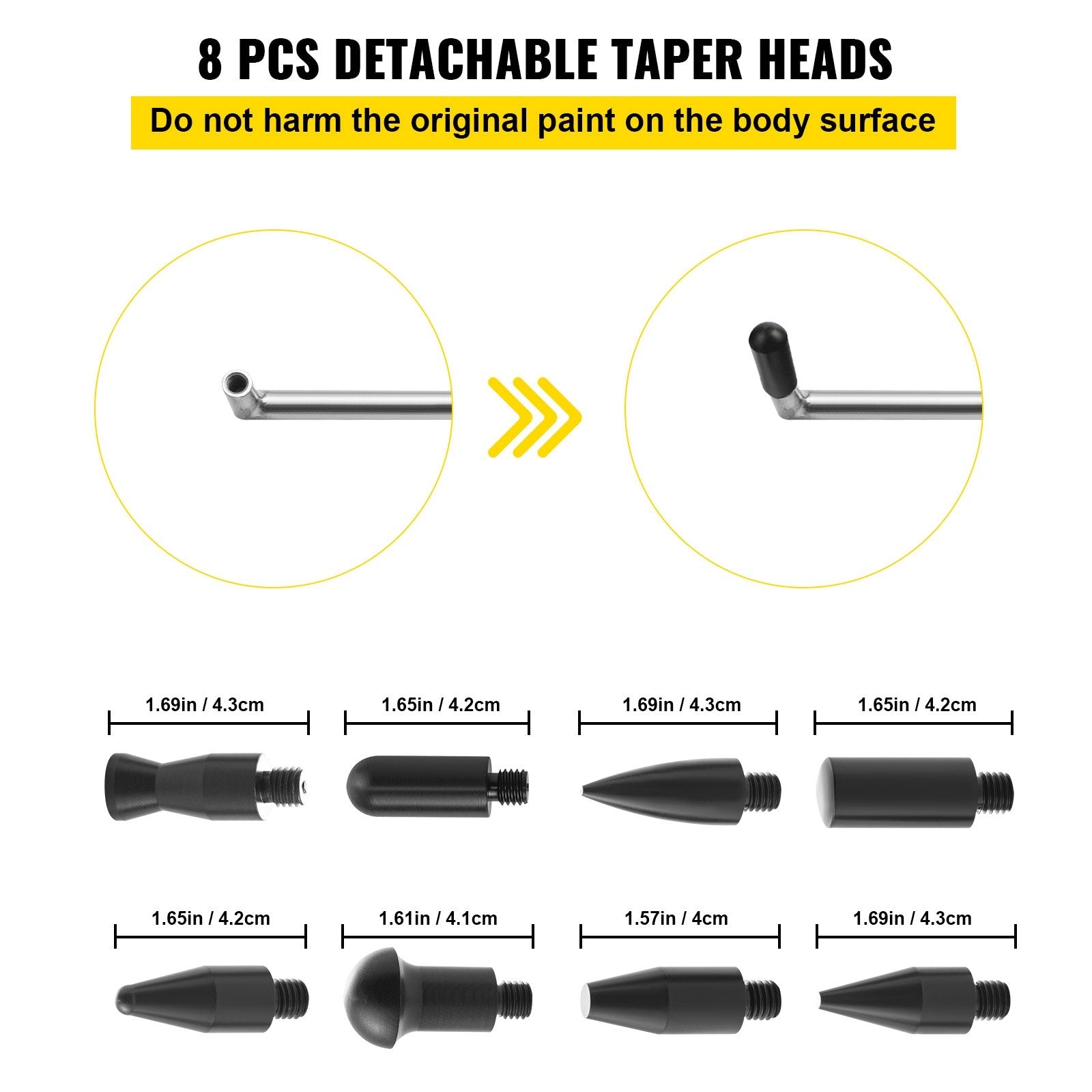 Audio Accessories: VEVOR Rods Dent Puller Stainless Steel Paintless Repair Kits Hail Removal 13 PCS
