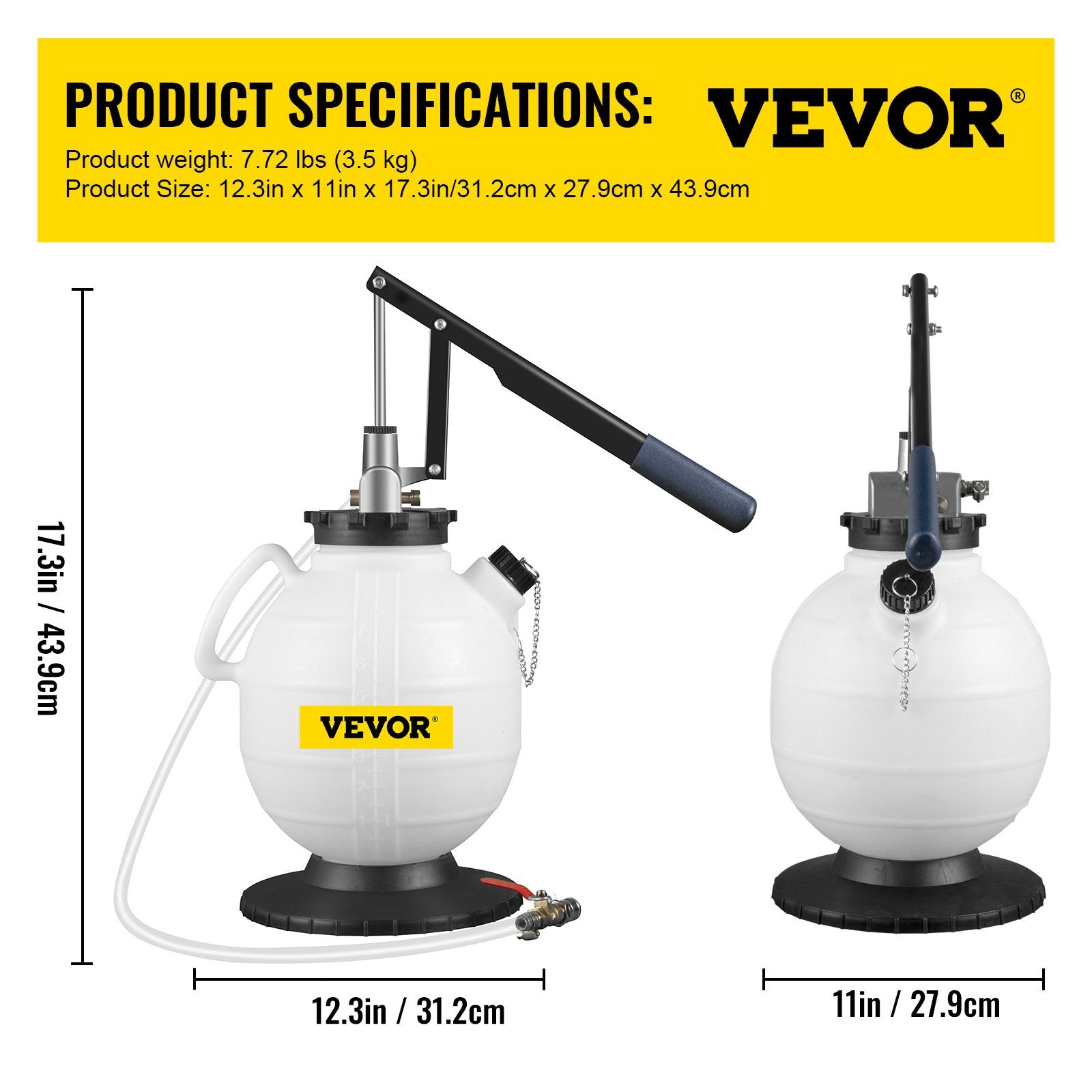 Automotive Repair & Speciality Tools: VEVOR Transmission Fluid Pressure Bleeder, 7.5L Large Capacity Transmission Oil Replacement Tool Set with 15 PCS ATF Filler Adapters, Transmission Oil Replacement Kit for Most Cars with Pressure Gauge