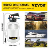 Fuel & Exhaust: VEVOR Transmission Fluid Pump 2 Way ATF Refill System Dispenser, Oil and Liquid Extractor 10 Liter Large Capacity, Automatic Transmission Fluid Pump Tool Set with 14 Pieces ATF Filler Adapters