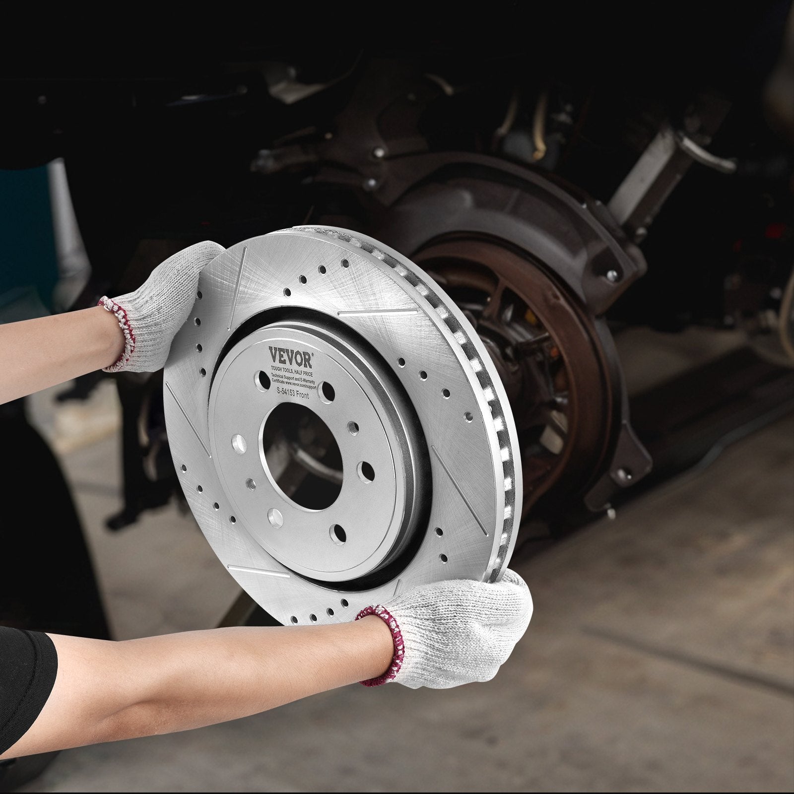 Automotive Repair & Speciality Tools: VEVOR Front and Rear Brake Kit Compatible with 2012-2020 Ford F-150(MPB Only), Drilled and Slotted Brake Rotors Ceramic Brake Pads Replacement, 13.8" Front Rotors 13.7" Rear Rotors
