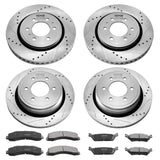 Automotive Repair & Speciality Tools: VEVOR Front and Rear Brake Kit Compatible with 2012-2020 Ford F-150(MPB Only), Drilled and Slotted Brake Rotors Ceramic Brake Pads Replacement, 13.8" Front Rotors 13.7" Rear Rotors
