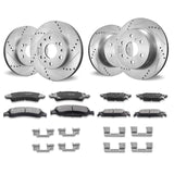 Automotive Decor: Front&Rear Rotors Disc Brake Pads Kit for 14-18 Chevy Silverado Gmc Sierra 1500