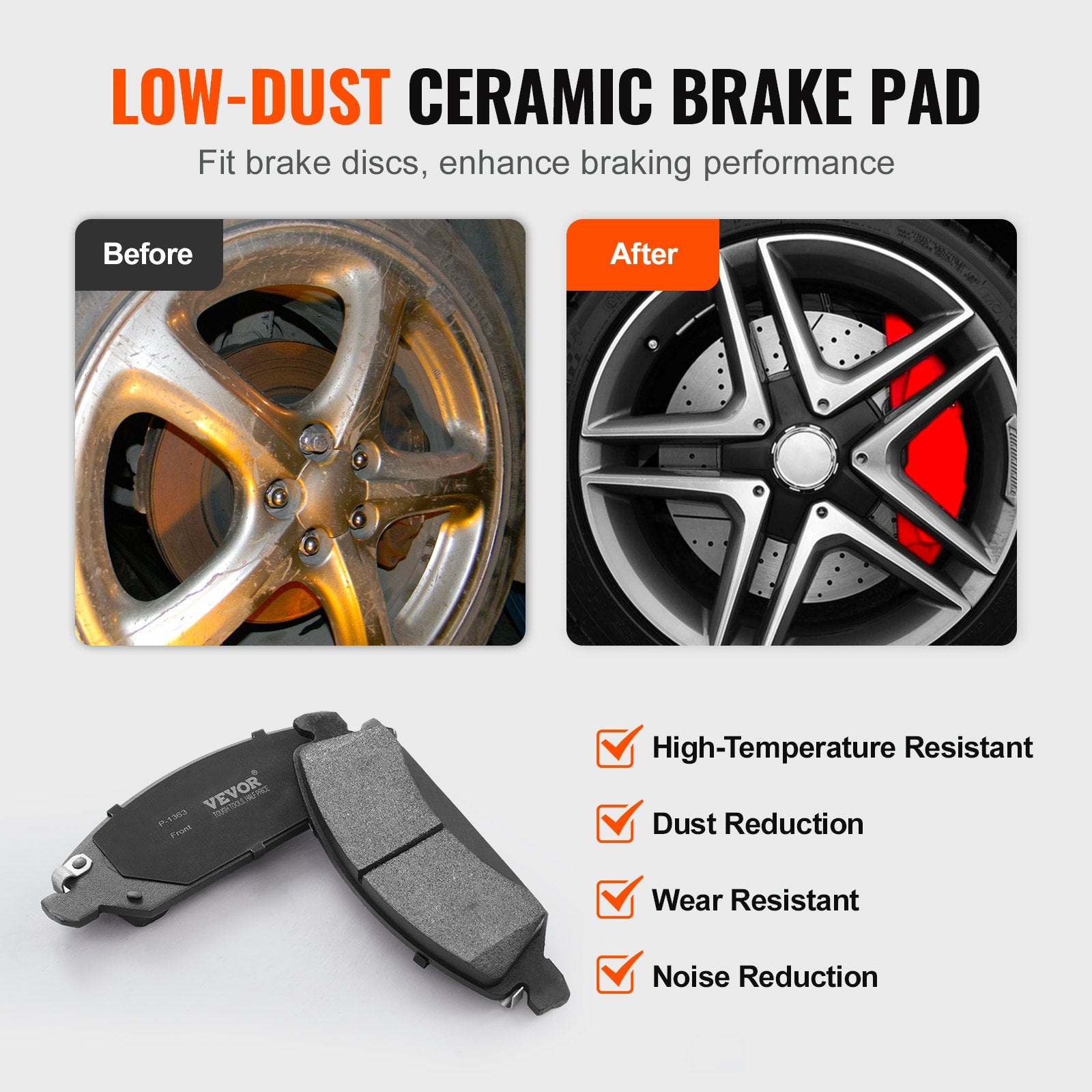 Automotive Decor: Front&Rear Rotors Disc Brake Pads Kit for 14-18 Chevy Silverado Gmc Sierra 1500