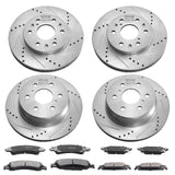 Automotive Decor: Front&Rear Rotors Disc Brake Pads Kit for 14-18 Chevy Silverado Gmc Sierra 1500