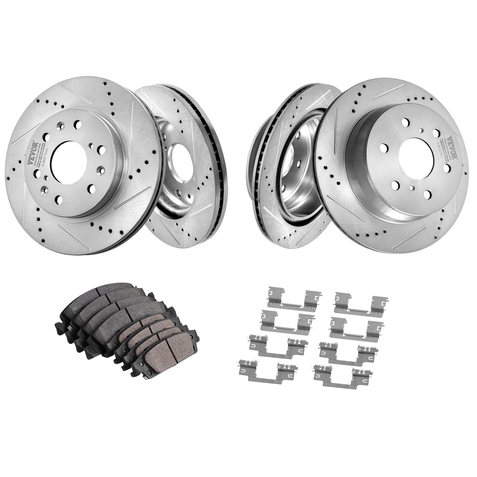 Automotive Decor: Front&Rear Rotors Disc Brake Pads Kit for 14-18 Chevy Silverado Gmc Sierra 1500
