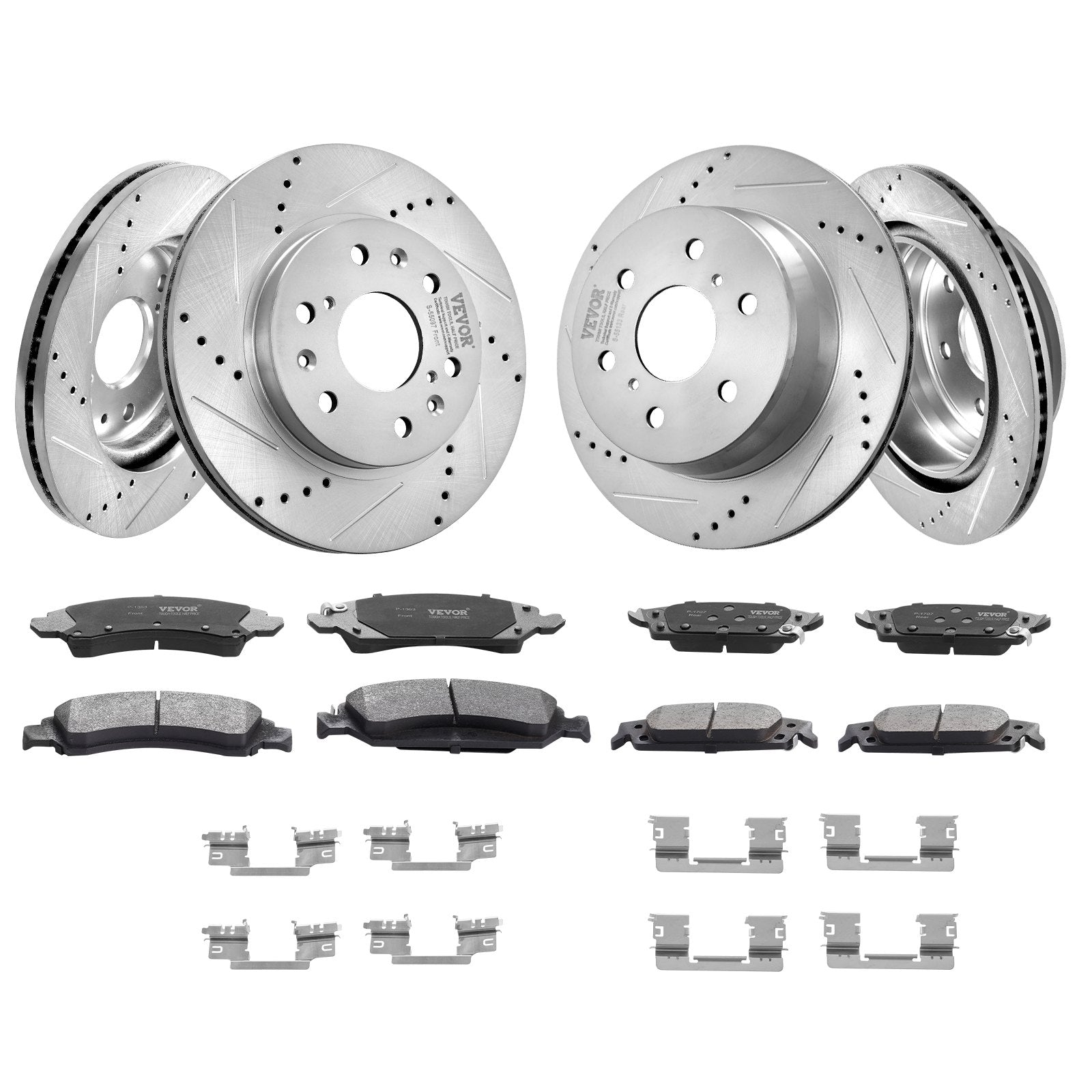 Automotive Decor: Front&Rear Rotors Disc Brake Pads Kit for 14-18 Chevy Silverado Gmc Sierra 1500