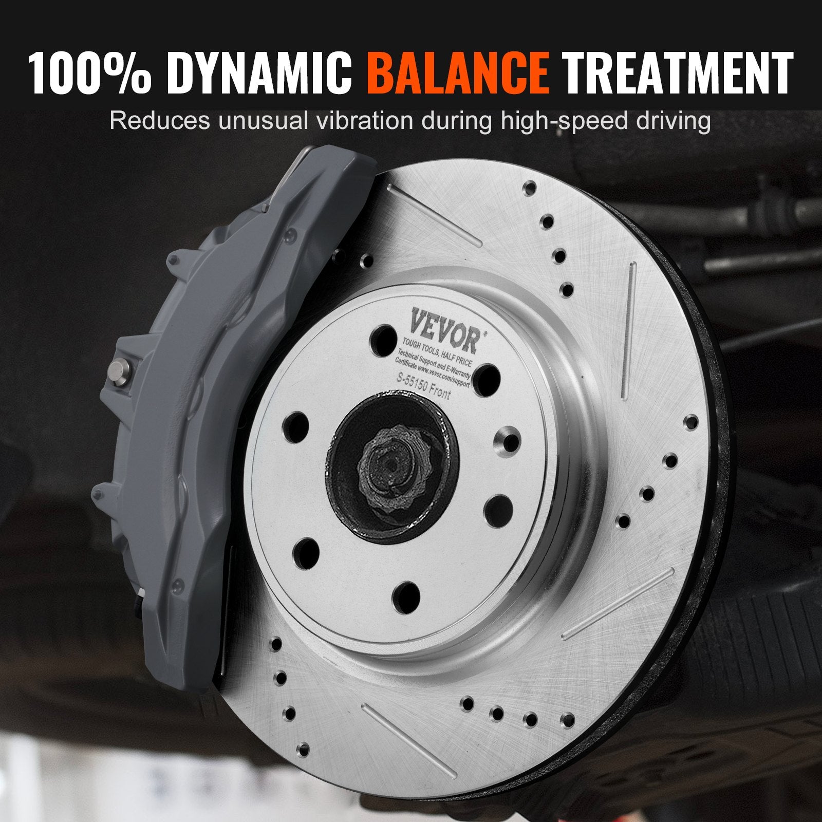 Automotive Repair & Speciality Tools: VEVOR Drilled Slotted Front Brake Rotors Pads Kit for Chevy Traverse GMC Acadia