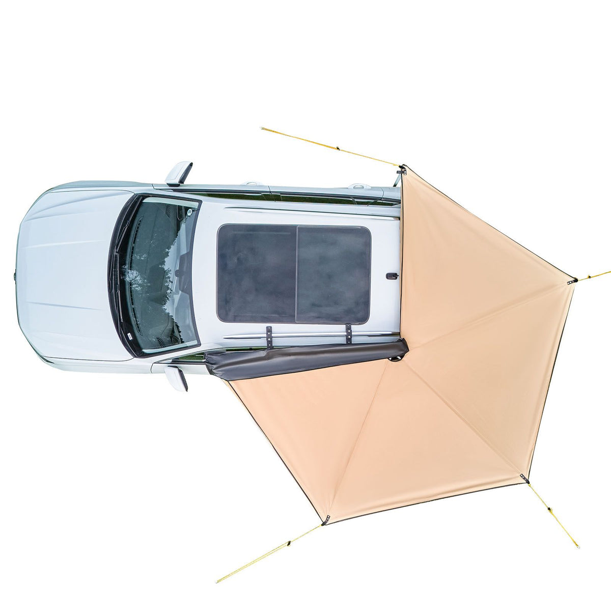 270 Degree Awning, 4.9 ㎡ Driver Side Vehicle Awning, Waterproof UV50+ Car Side Awnings with Carry Bag, All-Weather Free-Standing Overland Awnings Car Shelter for SUV Van Truck Camping
