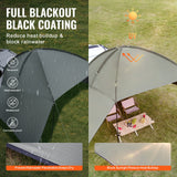 Awnings: VEVOR Vehicle Awning, Large 10' x 7' Shade Coverage Car Side Awning, PU2000mm UV50+ Car Awning with Extended Side Canopies and Portable Storage Bag, Suitable for Truck, SUV, Van, Campers