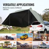 Awnings: VEVOR Vehicle Awning, Large 10' x 7' Shade Coverage Car Side Awning, PU2000mm UV50+ Car Awning with Extended Side Canopies and Portable Storage Bag, Suitable for Truck, SUV, Van, Campers