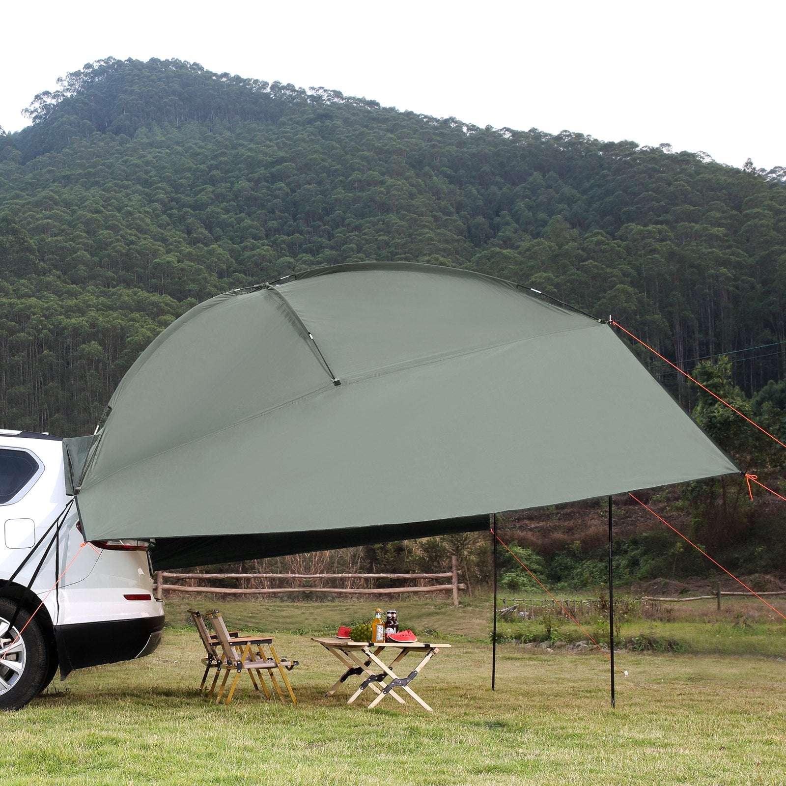 Awnings: VEVOR Vehicle Awning, Large 10' x 7' Shade Coverage Car Side Awning, PU2000mm UV50+ Car Awning with Extended Side Canopies and Portable Storage Bag, Suitable for Truck, SUV, Van, Campers