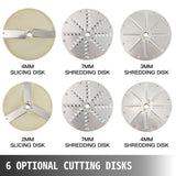 Gardening Tools: Vevor Vegetable Cutter Commercial Food Processor 6 Cutting Disks Vegetable Processor