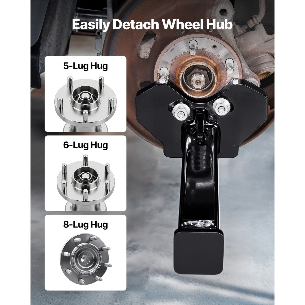 Wheel Bearing Hub Removal Tool Kit, Compatible with All Axle Bolt Hubs 5, 6, 8 Lug Hubs Buster Puller, Universal Wheel Hub Shocker, Wheel Hub Buster Tool with Nuts & Washers for Sedan SUV Truck