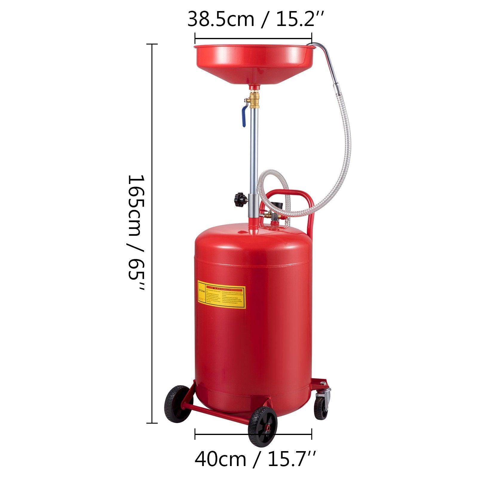 Fuel & Exhaust: VEVOR Waste Oil Drain Tank Portable Oil Drain 20 Gallon Air Operated Drainer