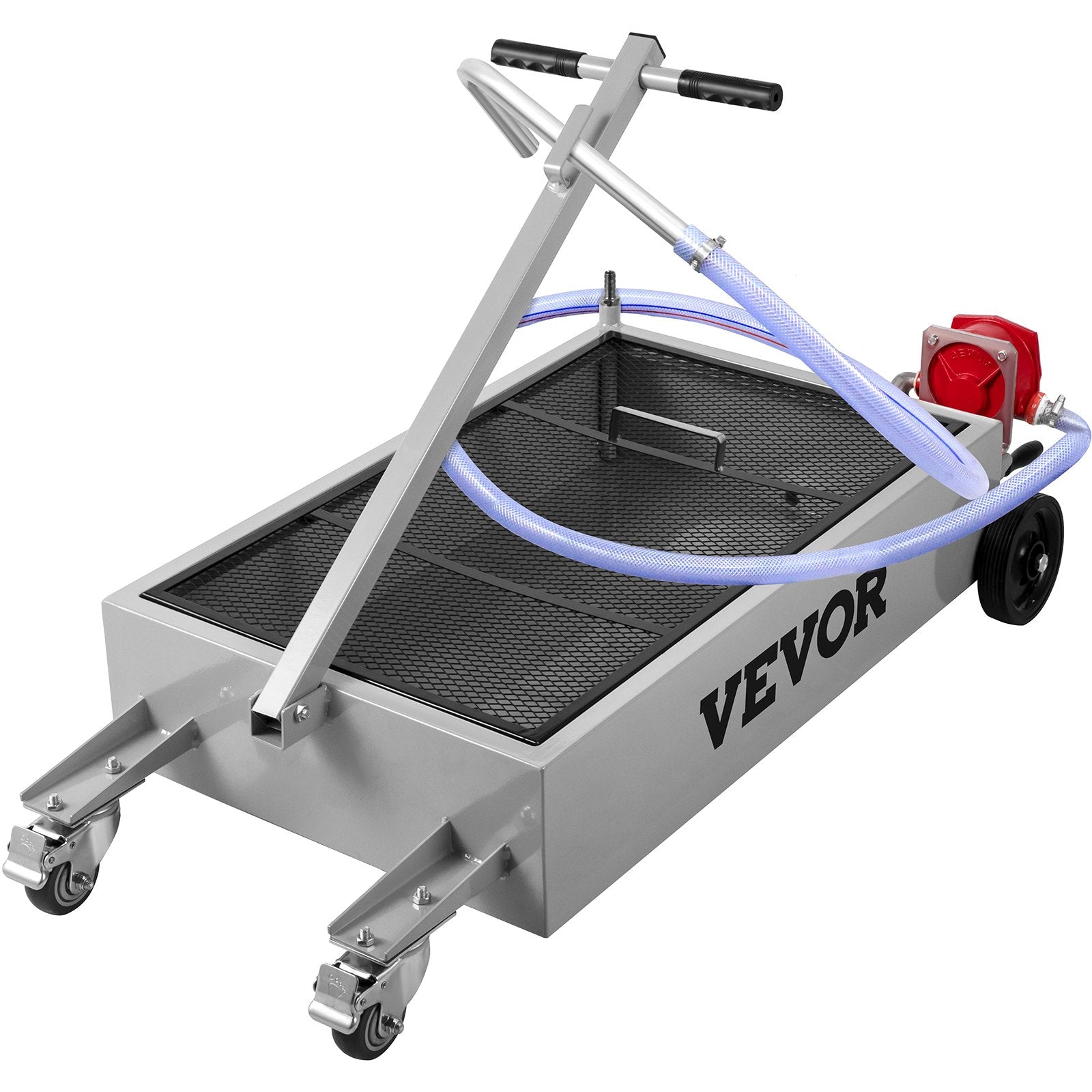 Kitchen & Bathroom DIY: VEVOR Low Profile Oil Drain Pan Truck Drain Pan 57 L with Pump Hose Casters