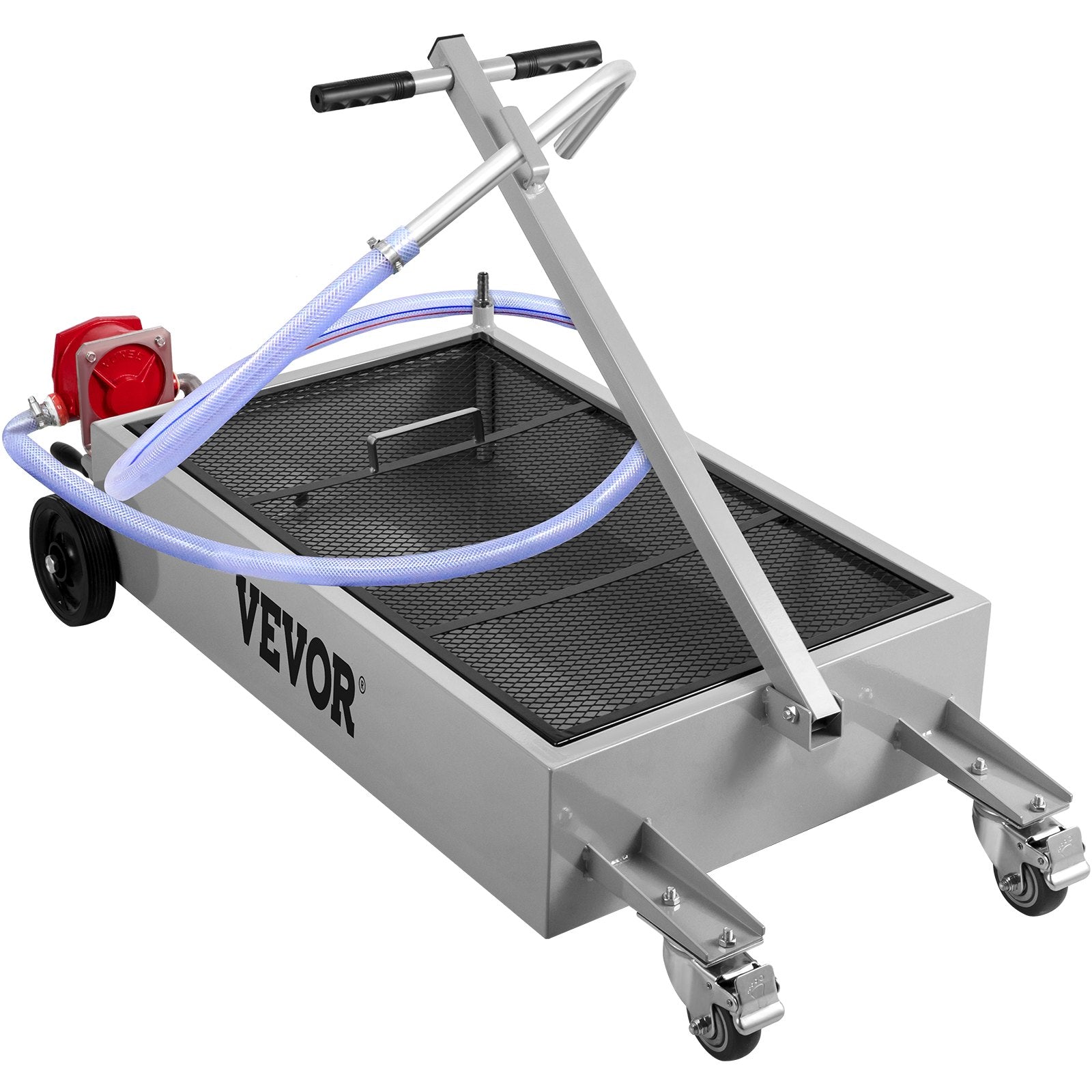 Kitchen & Bathroom DIY: VEVOR Low Profile Oil Drain Pan Truck Drain Pan 57 L with Pump Hose Casters