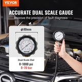 Automotive Repair & Speciality Tools: VEVOR Diesel Engine Compression Tester, 18 pcs Cylinder Pressure Test Tool Kit, with 0-1000 psi Gauge and Adapters, Diesel Injector Tester Check Cylinders in Diesel Trucks, Tractors, Equipment