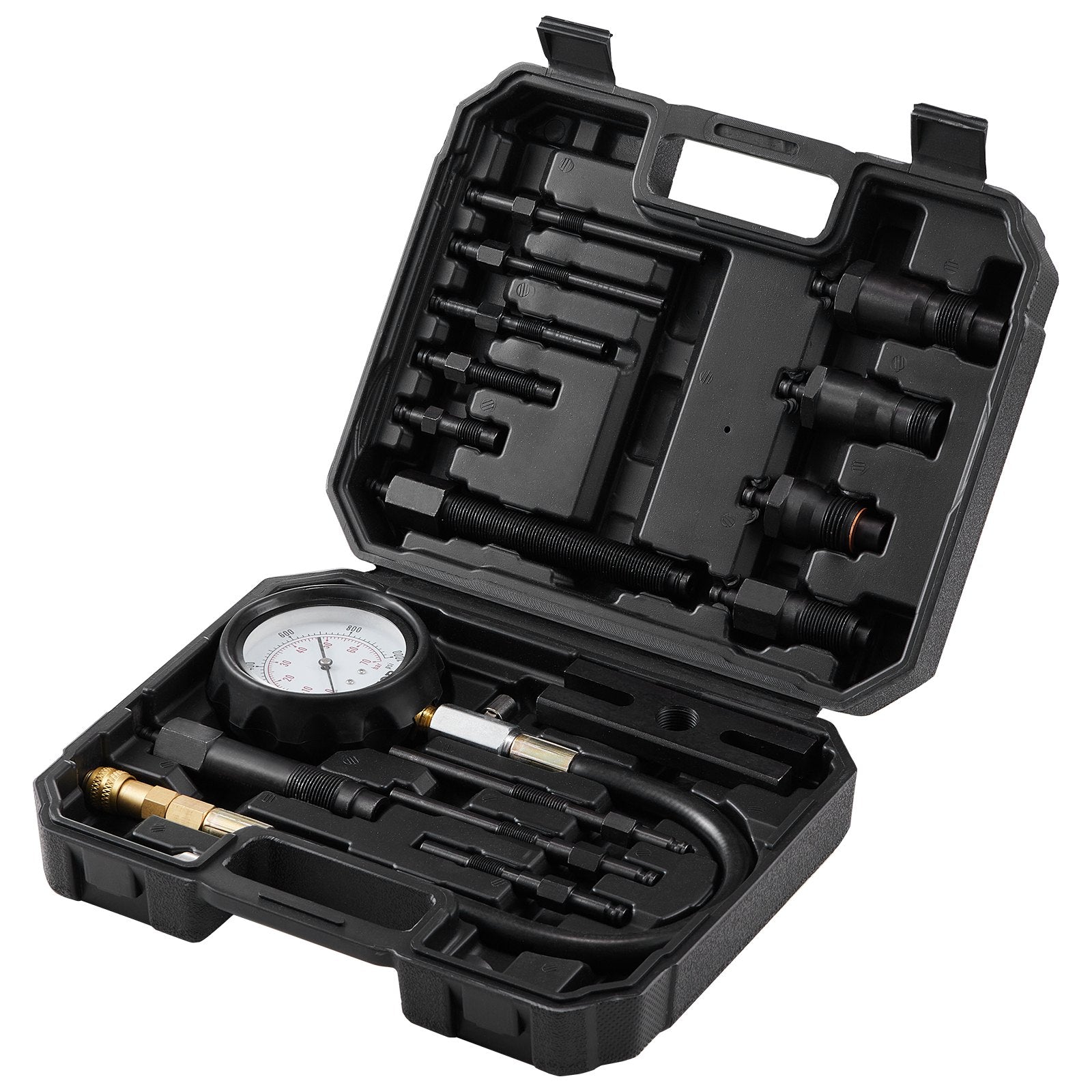 Automotive Repair & Speciality Tools: VEVOR Diesel Engine Compression Tester, 18 pcs Cylinder Pressure Test Tool Kit, with 0-1000 psi Gauge and Adapters, Diesel Injector Tester Check Cylinders in Diesel Trucks, Tractors, Equipment