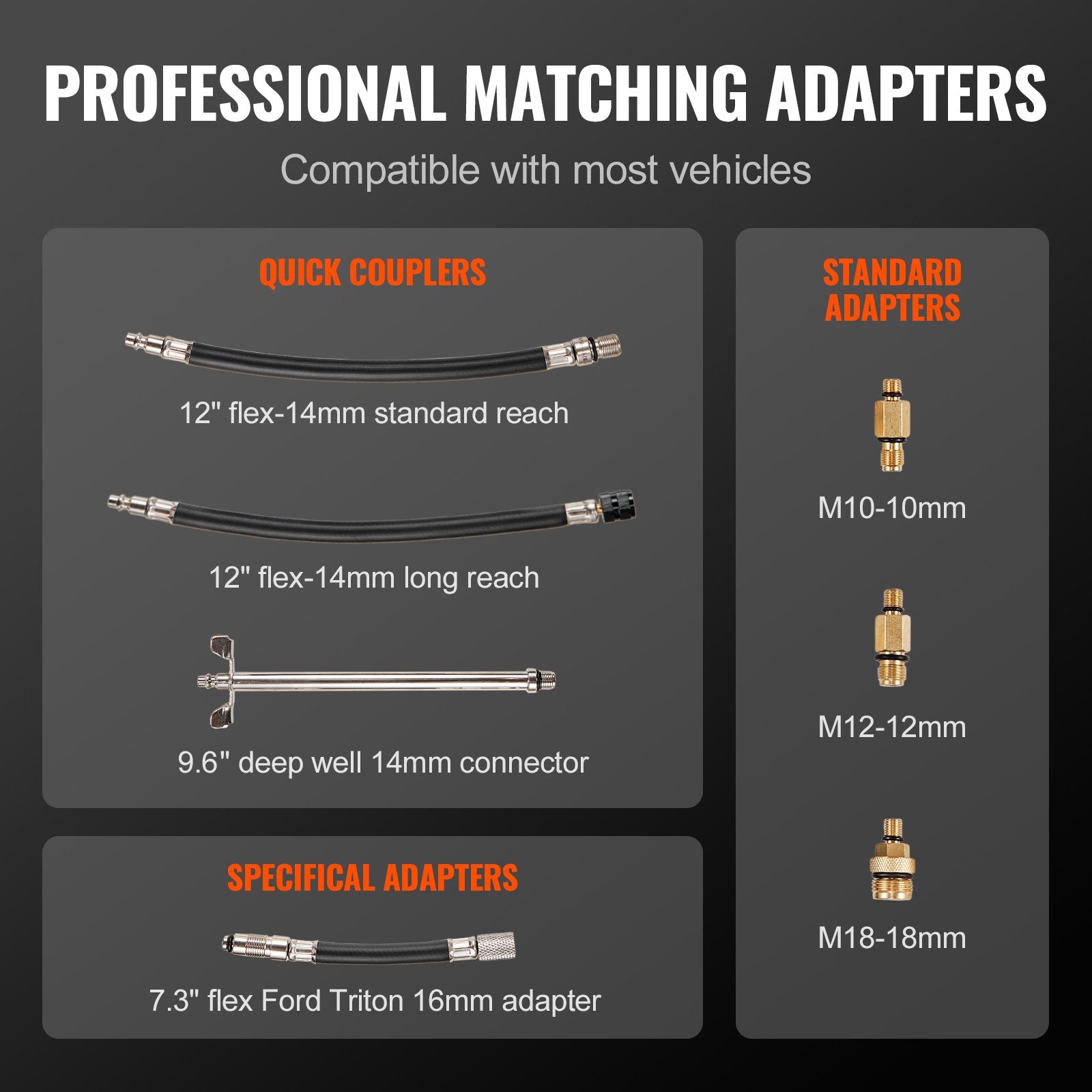 Automotive Repair & Speciality Tools: VEVOR Compression Tester Adapter Kit, 9 Pcs Automotive Engine Cylinder Leak Down Compression Test, Accurate Dual Scale Pressure Gauge 0-300 psi, with Long Reach Hoses and Case for Engine Cylinders