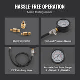 Automotive Repair & Speciality Tools: VEVOR Compression Tester Adapter Kit, 9 Pcs Automotive Engine Cylinder Leak Down Compression Test, Accurate Dual Scale Pressure Gauge 0-300 psi, with Long Reach Hoses and Case for Engine Cylinders