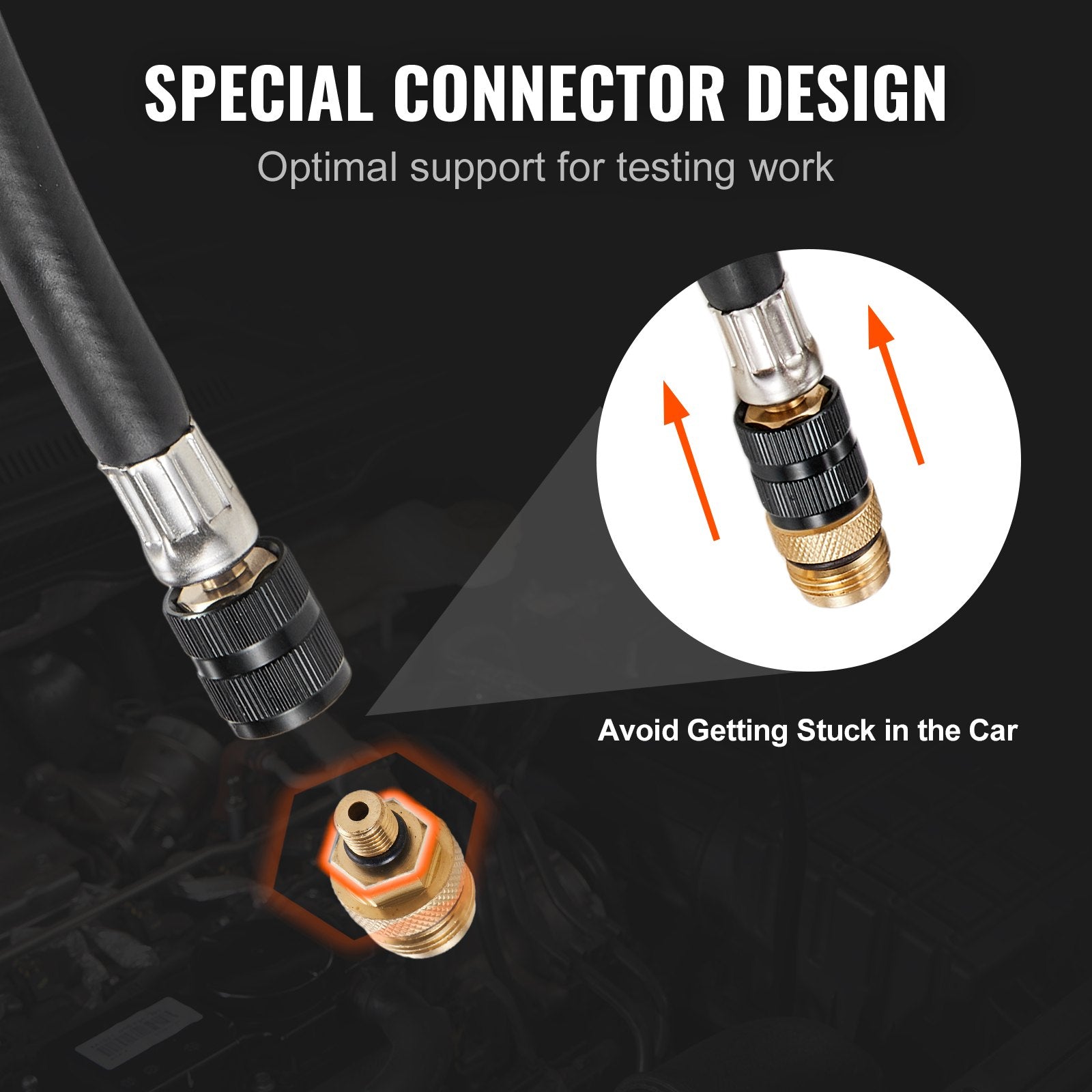 Automotive Repair & Speciality Tools: VEVOR Compression Tester Adapter Kit, 9 Pcs Automotive Engine Cylinder Leak Down Compression Test, Accurate Dual Scale Pressure Gauge 0-300 psi, with Long Reach Hoses and Case for Engine Cylinders