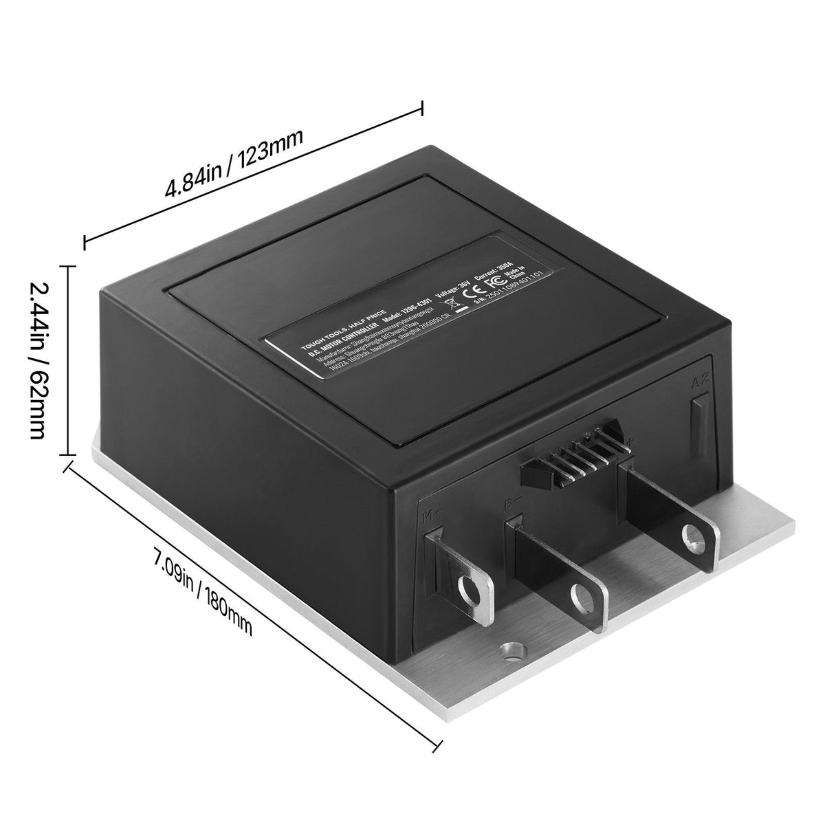 Golf Cart Speed Controller, 350 Amp, DC Motor Controller Replacement for 1994-2019 EZGO Golf Carts, IP65 Rated Protection, Durable Aluminum Alloy & ABS Housing, Compatible with 1206-4301 Models