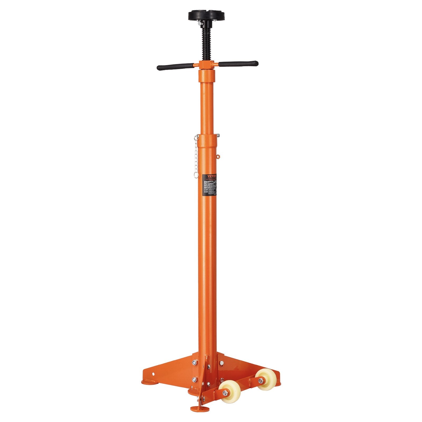 Lifts & Hoists: VEVOR Underhoist Support Stand, 3/4 Ton Capacity Under Hoist Jack Stand, Lifting from 38.4 to 75.4 in, Bearing Mounted Spin Handle, Self-Locking Threaded Screw, Two Wheels, Support Vehicle Components