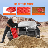 Traffic Control & Parking Tools: VEVOR 2PCS Traction Boards with PP for Mud Snow Sand Storage Bag Short Red