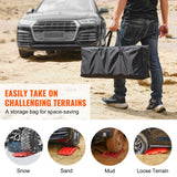 Traffic Control & Parking Tools: VEVOR 2PCS Traction Boards with PP for Mud Snow Sand Storage Bag Short Red