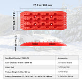Traffic Control & Parking Tools: VEVOR 2PCS Traction Boards with PP for Mud Snow Sand Storage Bag Short Red