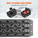 Traffic Control & Parking Tools: VEVOR 2PCS Traction Boards with PP for Mud Snow Sand Storage Bag Short Black