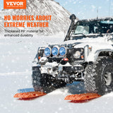 Automotive Decor: VEVOR 10 TON Traction Boards with PP Material, Recovery Boards for Off-road Vehicles/Cars/Pickups/SUVs/RVs, Pair Tire Traction Mats on Snow, Sand, Mud and Loose Terrain, Storage Bag, Long, Orange