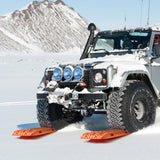 Automotive Decor: VEVOR 10 TON Traction Boards with PP Material, Recovery Boards for Off-road Vehicles/Cars/Pickups/SUVs/RVs, Pair Tire Traction Mats on Snow, Sand, Mud and Loose Terrain, Storage Bag, Long, Orange