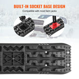 Traffic Control & Parking Tools: VEVOR 2PCS Traction Boards with PP for Mud Snow Sand Storage Bag Long Black