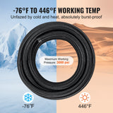 Fuel & Exhaust: VEVOR 6AN Fuel Line Kit, 7.62 m Fuel Hose Kit, Nylon Stainless Steel Braided PTFE Fuel Line Kit, E85/Oil/Gas/Diesel Hose End Fitting Kit, with 15 PCS Swivel Fitting Adapter Kit, Black