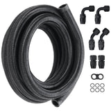 Portable Fans: VEVOR 10AN Fuel Line Kit, 3.05 m Fuel Hose Kit, 1.4 cm Nylon Stainless Steel Braided Fuel Line Oil/Gas/Diesel Hose End Fitting Kit, with 7 PCS Swivel Fitting Adapter Kit, Black