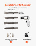 Power Drills & Accessories: VEVOR Air Hammer, 4500BPM Pneumatic Hammer with Rust Removal Air Needle Scaler & 4PCS Chisels Round Shank, Lightweight & Compact Air Chisel Pneumatic Shovel Tool for Cutting Scraping Demolishing