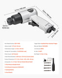Power Drills & Accessories: VEVOR Air Hammer, 4500BPM Pneumatic Hammer with Rust Removal Air Needle Scaler & 4PCS Chisels Round Shank, Lightweight & Compact Air Chisel Pneumatic Shovel Tool for Cutting Scraping Demolishing