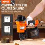 Nailers & Staplers: VEVOR MCN55 Coil Siding Nailer 27mm to 57mm 15 Degree Pneumatic Nail Gun