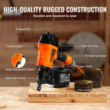 Nailers & Staplers: VEVOR CN65 Coil Siding Nailer 32mm to 63mm 15 Degree Pneumatic Nail Gun