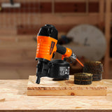 Nailers & Staplers: VEVOR CN65 Coil Siding Nailer 32mm to 63mm 15 Degree Pneumatic Nail Gun
