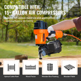 Nailers & Staplers: VEVOR MCN90 Coil Framing Nailer 45mm to 90mm 15 Degree Pneumatic Nail Gun