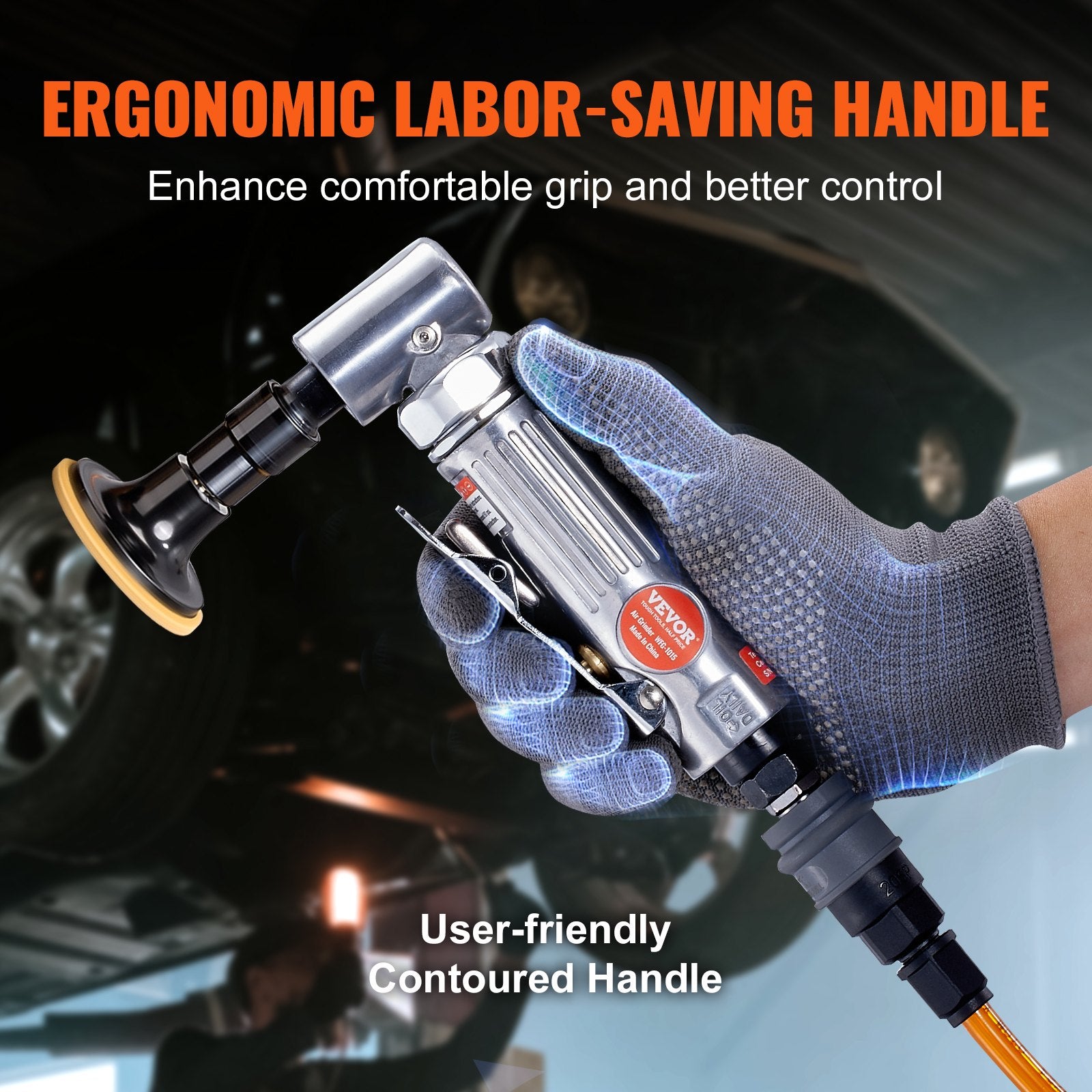 Desktops & Accessories: VEVOR Air Angle Die Grinder, 1/4" Right Angle Die Grinder (20000RPM), Heavy Duty 90-Degree Angled Air Powered, 24PCS Discs for Grinding, Polishing, Deburring, Rust Removal