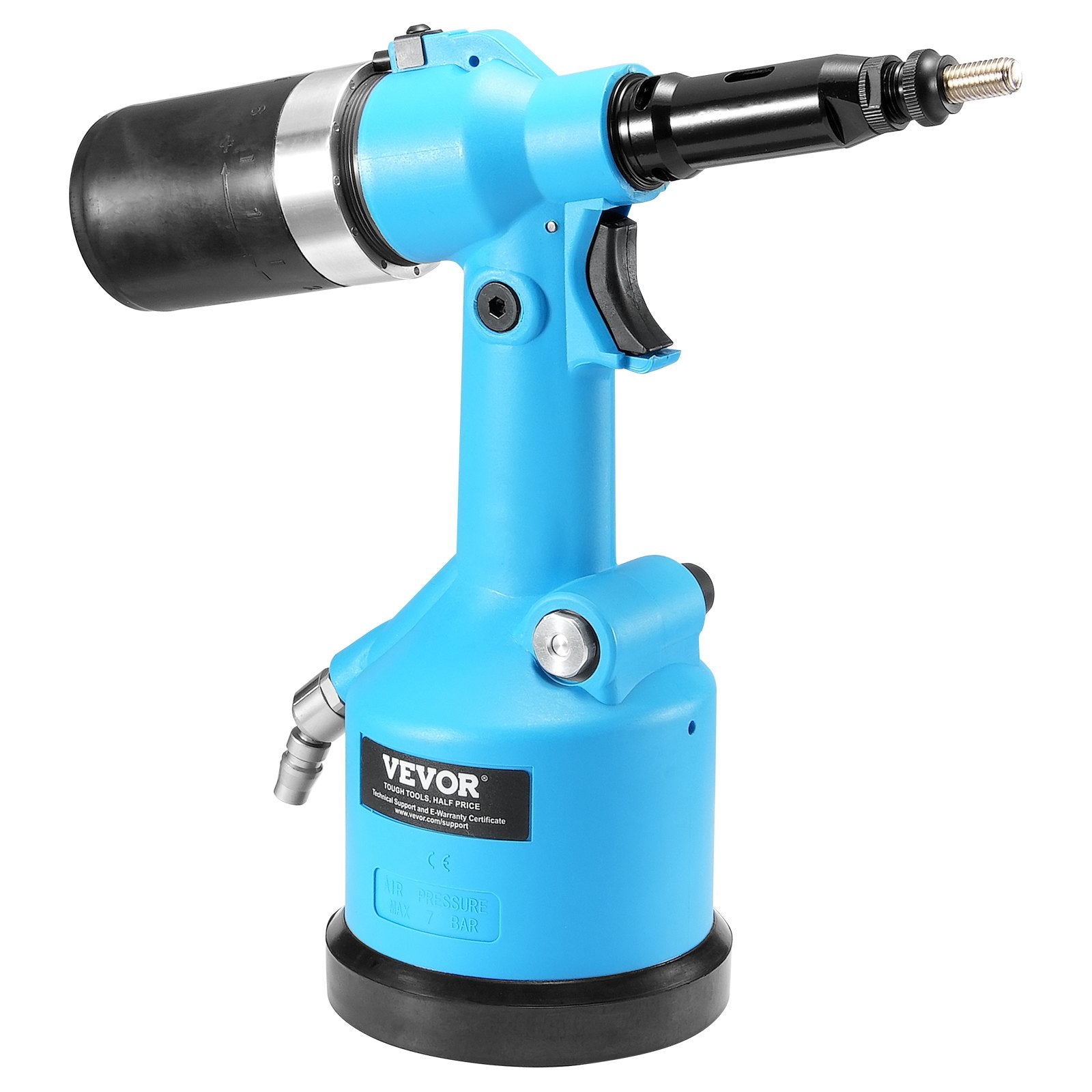 Heat Guns: VEVOR Pneumatic Air Riveter Heavy Duty Rivet Gun Tool Kit 13 Size Nose Pieces