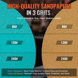 Sanding Accessories: VEVOR 58PCS Air Sander Kit 1/2/3in Random Orbital Air Sander Polisher 15000r/min