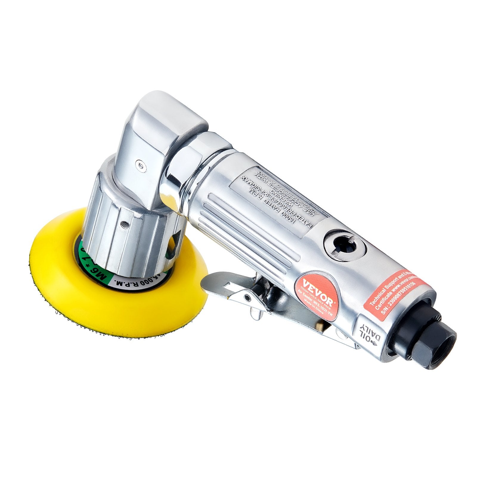 Sanding Accessories: VEVOR 58PCS Air Sander Kit 1/2/3in Random Orbital Air Sander Polisher 15000r/min