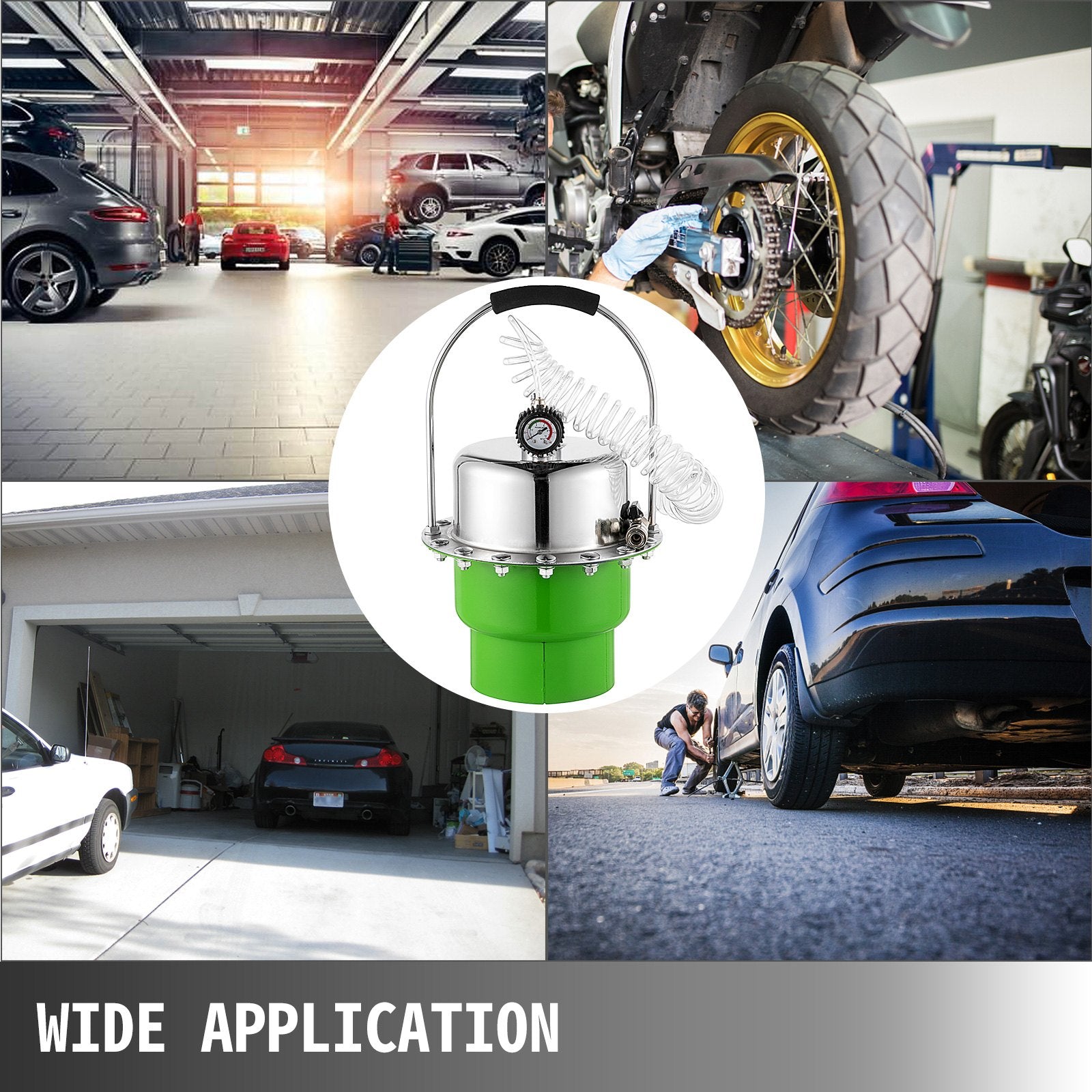 Automotive Repair & Speciality Tools: VEVOR Pneumatic Air Pressure Bleeder, Brake Pressure Bleeding Tool Portable Brake and Clutch Bleeder Valve System Kit Garage Workshop Mechanics Brake Oil and Fluid Extractor Bleeder Tool