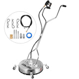 Gardening Tools: VEVOR Surface Cleaner 20 inch Flat Surface Cleaner for Pressure Washer 4000psi Pressure with 3/8 Quick Connector Surface Cleaner W/ Casters 10.5GPM Stainless Steel Rotating Rod & 3 Nozzle for Patio